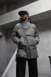 GEACA LUNGA GRI CU GLUGA "SHADOW TECH JACKET"